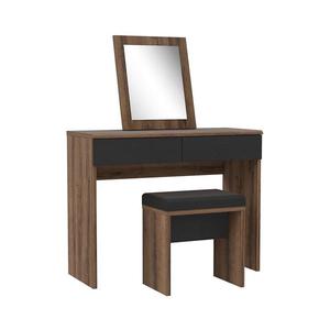 Toaletný stolík JUNO + taburet 45x29, 6 cm hnedá/čierna DLCT221-N09 vyobraziť