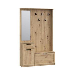 Predsieňová stena so zrkadlom KAVI v dekore dub artisan NIKD041-D78 vyobraziť