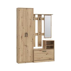 Predsieňová stena so zrkadlom KAVI dub artisan NIKD01-D78 vyobraziť