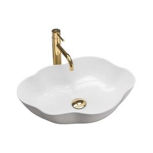 REA-U0265 - Umývadlo na dosku PEARL 38x50, 5 cm keramika/lesklé biele REA-U0265 vyobraziť