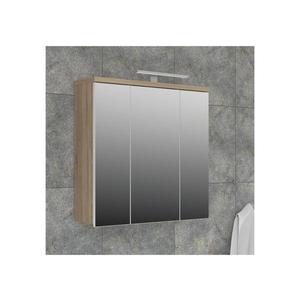 Nástenná kúpeľňová skrinka so zrkadlom VENOM biela/dub sonoma VERH13NB-Q34 vyobraziť