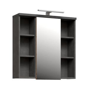 Nástenná kúpeľňová skrinka VENOM so zrkadlom antracit/hnedá VERH11NB-C764 vyobraziť