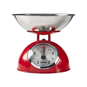 Melissa - Retro kuchynská váha s miskou červená 16310239 vyobraziť