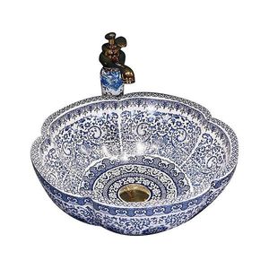 REA-U5666 - Umývadlo na dosku VIVIEN pr. 42, 5 cm keramika/ornamentálny vzor REA-U5666 vyobraziť