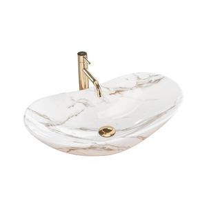 REA-U8597 - Umývadlo na dosku ROYAL 36x62 cm keramika/mramorový dekor REA-U8597 vyobraziť