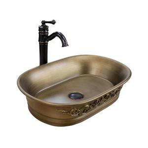 REA-U3305 - Umývadlo na dosku WILMA RUSTIC 38x55 cm keramika/medená REA-U3305 vyobraziť