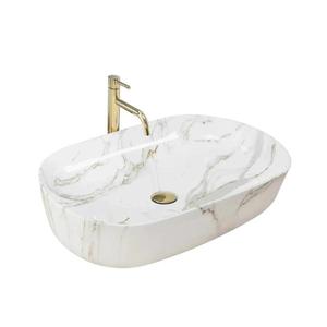 REA-U9656 - Umývadlo na dosku CLEO 41x60, 5 cm keramika/mramorový dekor REA-U9656 vyobraziť