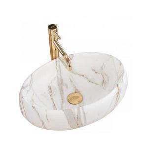 REA-U8568 - Umývadlo na dosku LINDA 34x48, 5 cm keramika/mramorový dekor REA-U8568 vyobraziť