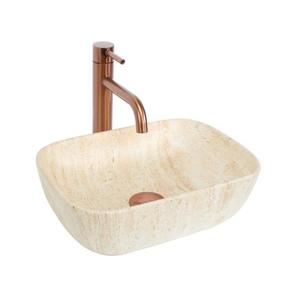 REA-U4700 - Umývadlo na dosku BELINDA 25x36 cm keramika/béžová/imitácia kameňa REA-U4700 vyobraziť