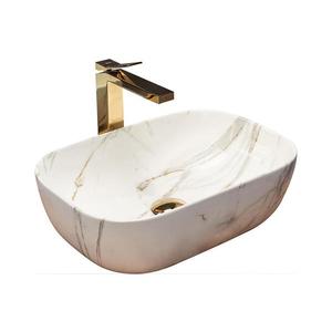 REA-U6596 - Umývadlo na dosku BELINDA 33, 5x46, 5 cm keramika/mramorový dekor REA-U6596 vyobraziť