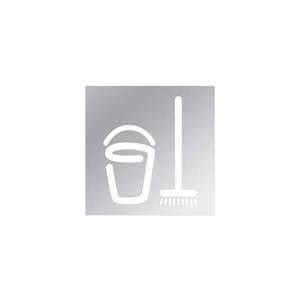 BEMETA Ikona - Upratovacia miestnosť 12x12 cm nerez/strieborná 111022092 vyobraziť