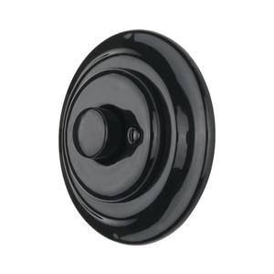 Bohemia-Design - Porcelánový retro stmievač otočný s rámikom 250V/10A čierny 12359374 vyobraziť