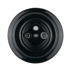 Bohemia-Design - Retro porcelánová TV/SAT-W zásuvka s rámčekom, čierna K1-TV/SAT-BL vyobraziť