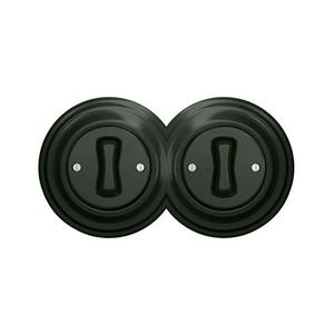 lap - dvojitý retro jednopólový vypínač s rámčekom č. 1, zelený 2xKA0062+2xKA0055 vyobraziť