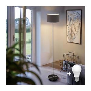 LED stojacia lampa TUNJA 1xE27/20W/230V pr. 30 cm čierna/taupe 1xSA2187+1xEG32488 vyobraziť