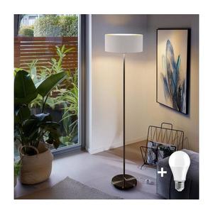 LED stojacia lampa TUNJA 1xE27/20W/230V priemer 38 cm čierna/biela 1xSA2187+1xEG32471 vyobraziť