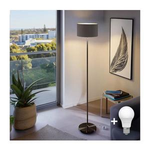 LED stojacia lampa TUNJA 1xE27/20W/230V pr. 30 cm čierna/hnedá 1xSA2187+1xEG32491 vyobraziť