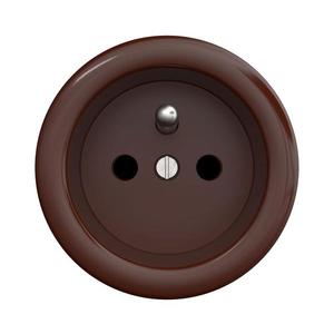 lap - Retro domová zásuvka bez rámu 230 V hnedá H/ZF vyobraziť