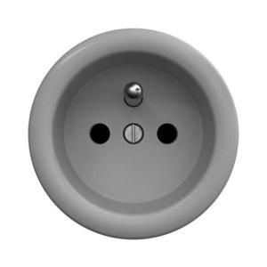 lap - Retro domová zásuvka bez rámčeka 230V sivá S/ZF vyobraziť