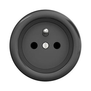 lap - Retro domová zásuvka bez rámčeka 230 V antracitová A/ZF vyobraziť
