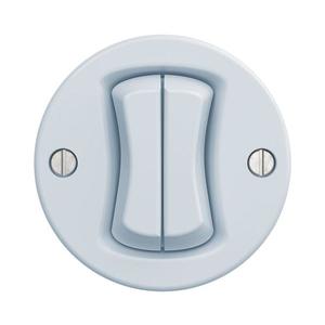 lap - Retro dvojité tlačidlo bez rámčeka modré M/V2/TL2 vyobraziť