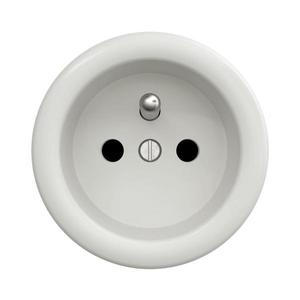 lap - Retro domová zásuvka bez rámčeka 230V biela K/ZF vyobraziť