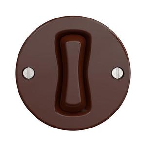 lap - Retro tlačidlo bez rámčeka hnedé H/V1/TL1 vyobraziť