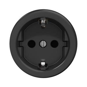 lap - Retro domová zásuvka bez rámčeka SCHUKO 230V/16A čierna C/ZS vyobraziť