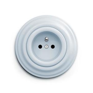 lap - Retro domová zásuvka s rámikom 230 V modrá KA0025+KA0024 vyobraziť