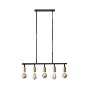 Brilliant - Závesné svietidlo na lankách TIFFANY 5xE27/28W/230V čierna/mosadz 99684/78 vyobraziť