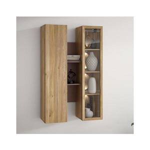 Nástenná polica INAR dub/hnedá BTHVH331-Q192 vyobraziť