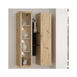 Nástenná polica INAR dub/čierna BTHVH331-M703 vyobraziť