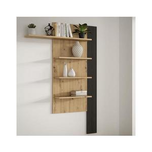 Nástenná polica INAR dub/čierna BTHB01-Q195 vyobraziť