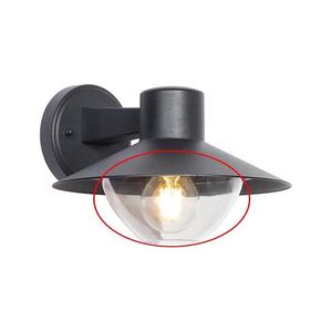 Náhradné tienidlo k nástennému svietidlu, lusteru a lampe VEERLE E27 číre 8590828001423 vyobraziť