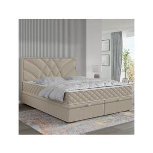 Čalúnená posteľ s matracmi a úložným priestorom GINA 180x200 cm béžová 04KTCLU734P180S1SD3 vyobraziť