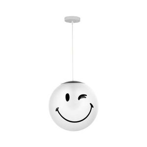 ONLI - Detský závesný luster SMILEY na lanku 1xE27/15W/230V biela SM-2001/S30W01 vyobraziť