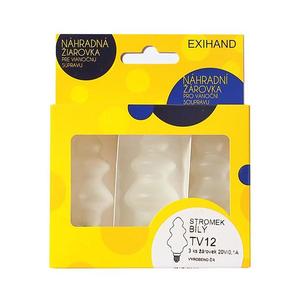 SADA 3 x Náhradná žiarovka TREE E10/20V/0, 1A biela 164600.B vyobraziť