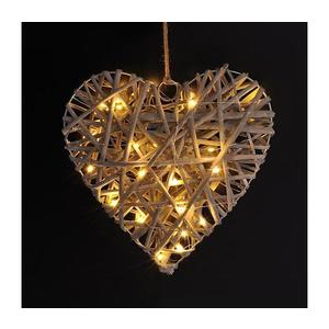 LED ratanové srdce 30x LED 2x AA 30cm 1V245 vyobraziť