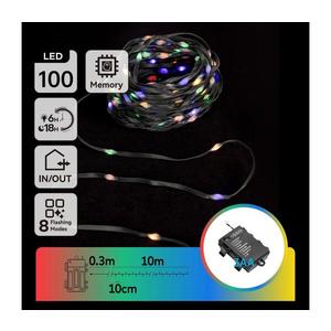 B.V. -LED Vonkajšia vianočná reťaz 100xLED/8 funkcií 3xAA 10, 3m IP44 multicolor B10303K1P vyobraziť