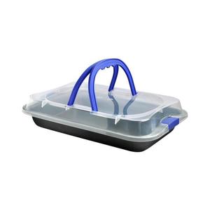 UTC Pekáč s pokrievkou TORO 42x3, 8x29 cm čierna/modrá 390110 vyobraziť