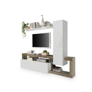 MC Akcent Obývacia stena LENOR biela/hnedá 759030P vyobraziť