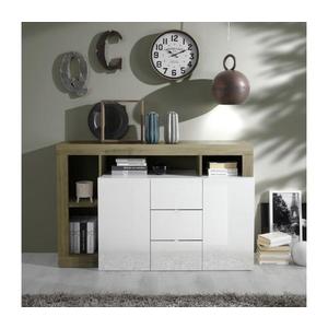 MC Akcent Komoda LENOR biela/hnedá 209030-07K vyobraziť