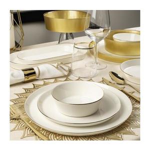 26-dielna jedálenská súprava, biely porcelán so zlatým dekorom 719KTP9894 vyobraziť