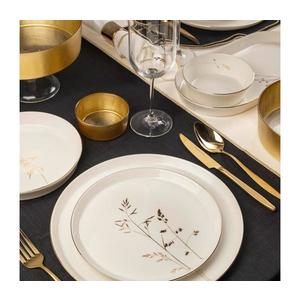 Jedálenská súprava 27 ks biela/zlatá/porcelán 710KTP9746 vyobraziť