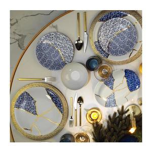 Jedálenská sada 28 ks biela/zlatá/modrá/porcelán 710KTP2993 vyobraziť