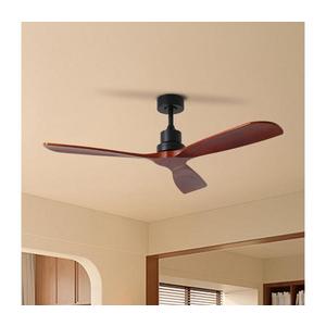 ZE - Stropný látor LIONI Wi-Fi Tuya čierna/dub + diaľkový ovládač ZEV020 vyobraziť