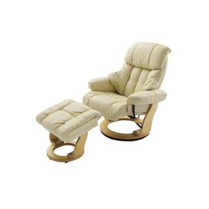 MC Akcent Polohovacie kreslo HABI krémové/prírodný dub 4027207039004 vyobraziť