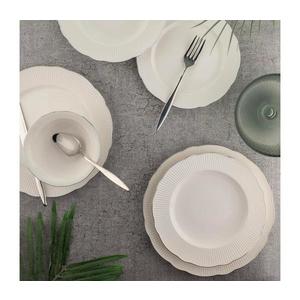 Jedálenská súprava 26 ks, biela/strieborná/slonovinová, porcelán 710KTP3684 vyobraziť