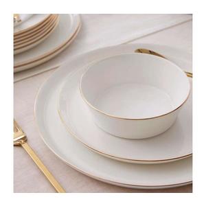 Jedálna súprava 24 ks biela/zlatá/porcelán 710KTP4542 vyobraziť