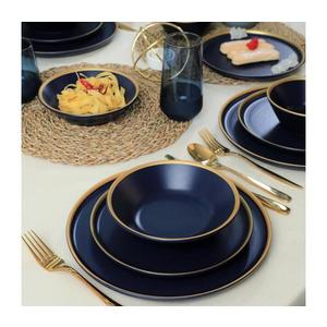 24-dielna jedálenská súprava, modrá/zlatá, keramika 275KRM1933 vyobraziť